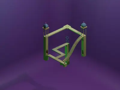Monument low poly for game Low-poly 3D model