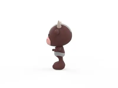 Character003 Cow Animal Low-poly 3D model