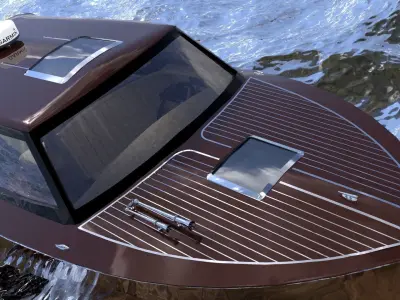 Vintage 3D Boat 3D model