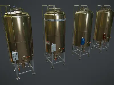 Chemical Container 6 Low-poly 3D model