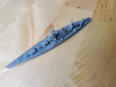 French Dunkerque Class Battleship 3D print model