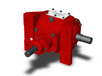 Single-stage conical reducer 1x125 Free 3D model