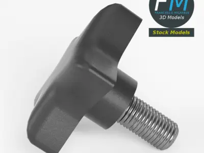 Star shaped knob 3D model