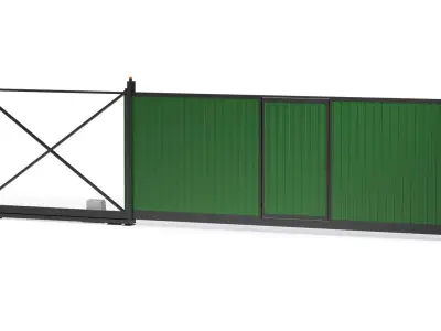 Sliding gates 3D model Polygon mesh