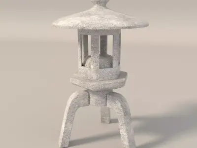Japanese Stone Lanterns 3D model