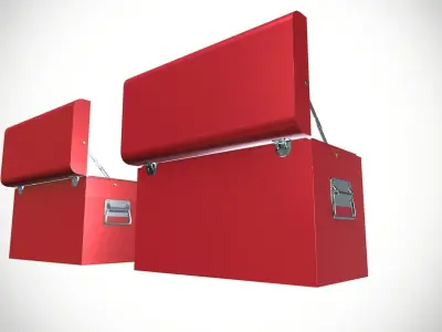 Metal Tool Chest Low-poly 3D model