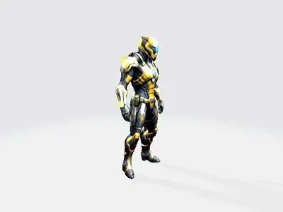 Cyber Sentinel - Futuristic Warrior 3D Model  3D model