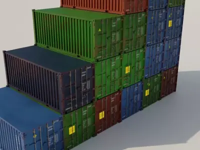 Shipping container 3D model get