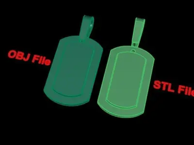 ID Bar Dogtag Pendant 3D print model