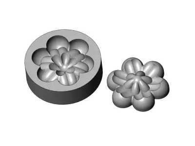 Mold Florentine rosette onlay relief 3D print model