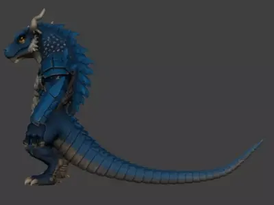 Dragon azul legendario 3D print model