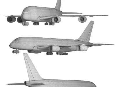 A380 Airplane 3D model