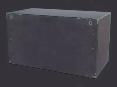 World War II military radio apparatus Low-poly 3D model