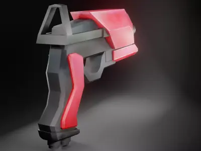 Stylized sci-fi gun Free low-poly 3D model