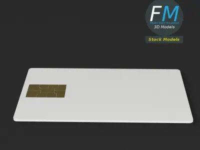 Credit card mockup 3D model
