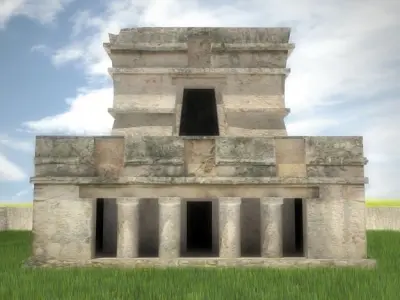 Tulum Maya ruins 3D model