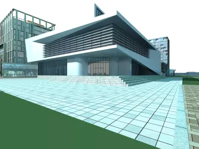 Museum Building 3D model 4