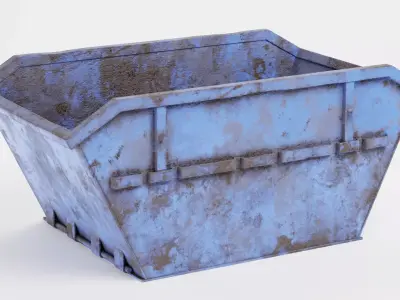 Skip V2 - Worn Industrial Container 3D model