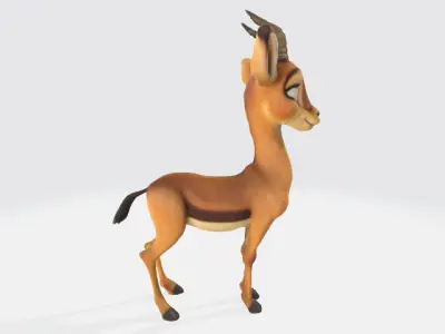 Gazelle Low-poly 3D model