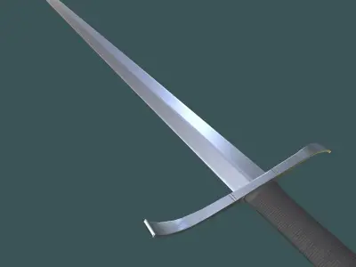 Albion Munich Medieval Sword PBR game ready Low-poly 3D model