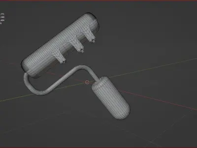 3d Paint roller 3D model