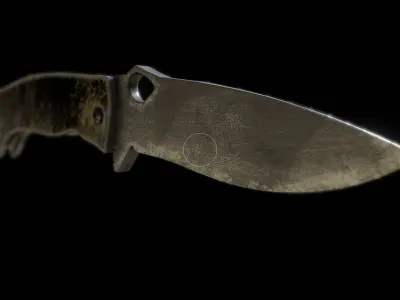 Alligator Knife Low-poly 3D model