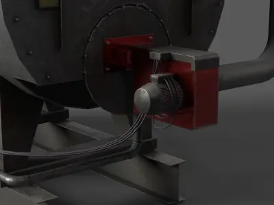 Steam boiler Low-poly 3D model purchase
