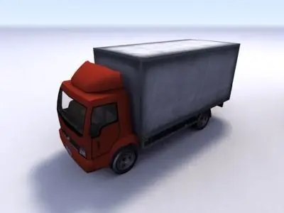 Truck Collection three dhl trucks Low-poly 3D model