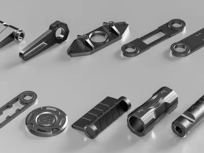 50 Hard surface kitbash  3D model