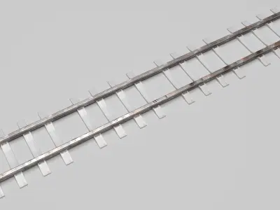 Railway Track 3D model 5