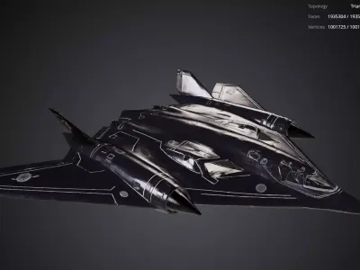 Futuristic Jet 3D model purchase