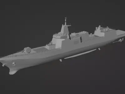 Chinese Navy Type 055 class Destroyer Renhai 3D model