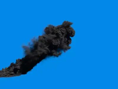 FumeFx- Large Scale High detalied Smoke Low-poly 3D model
