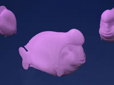 Four Fishes Pack 3D model