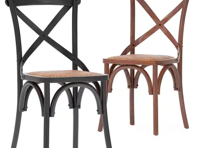 Carterville Solid Wood Dining Chair 3D model