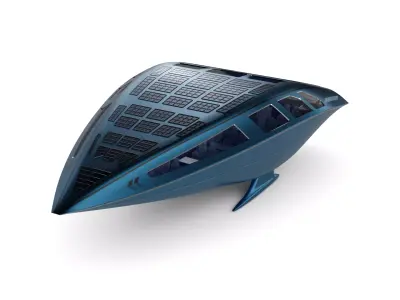 Solar Powered Boat 3D model PBR