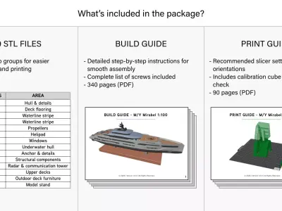 3D Printable Yacht Scale Model 3D print model
