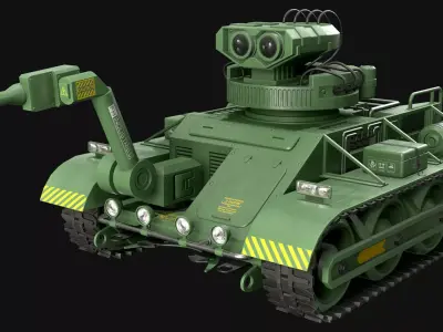 Robot Concept-3-Forest-Clean Low-poly 3D model