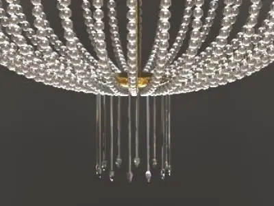 Chandelier gold 3D model