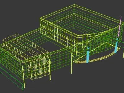 Office Building Low-poly 3D model get