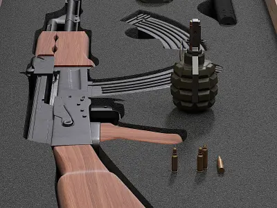 AK 47 3D model get