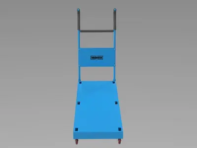 Freight roughneck blue Low-poly 3D model