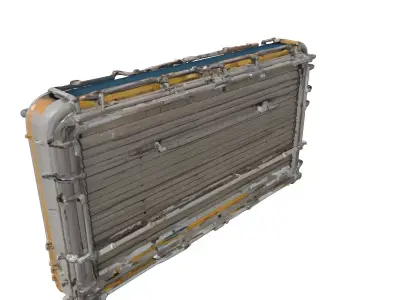 Industrial SciFi Wall Data Screen 3D model