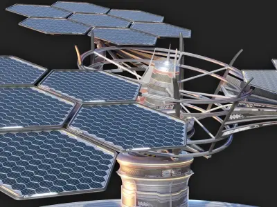 Sci-Fi Solar Installation Free 3D model