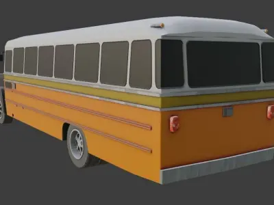 GMC Bus Low-poly 3D model