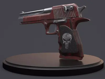 Desert eagle punisher edition 3D model