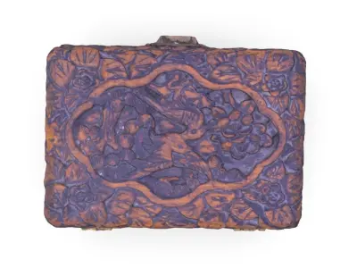 Small Chinese Chest 06 - Low and High Poly version Low-poly 3D model