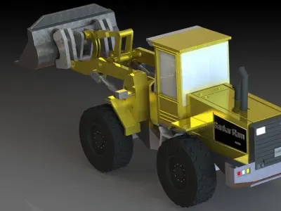 Back hoe Loader 3D model