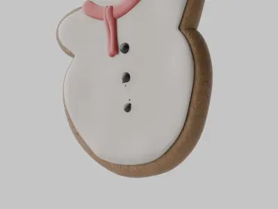 Gingerbread Christmas Collection - Gingerbread Man Snowman 3D model
