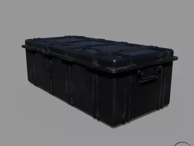 Plastic storage box Low-poly 3D model
